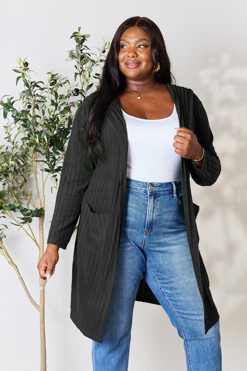 Basic Bae Full Size Hooded Sweater Cardigan - Do Shop It™