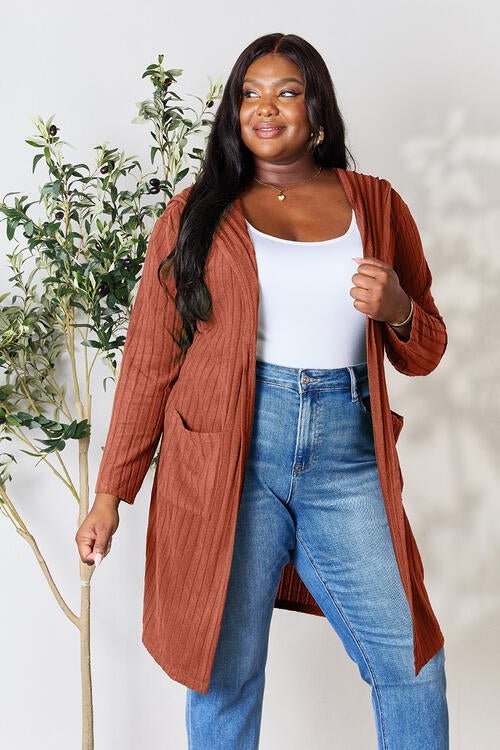 Basic Bae Full Size Hooded Sweater Cardigan - Do Shop It™