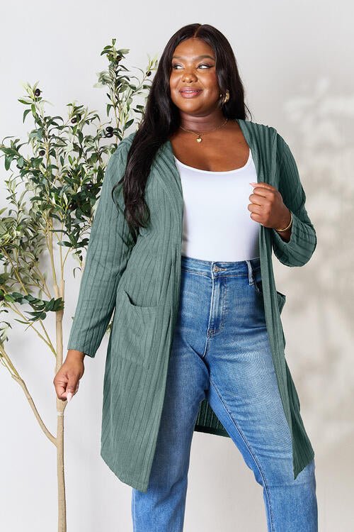 Basic Bae Full Size Hooded Sweater Cardigan - Do Shop It™