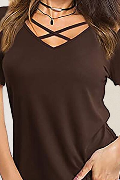 Crisscross Short Sleeve T-Shirt - Do Shop It™