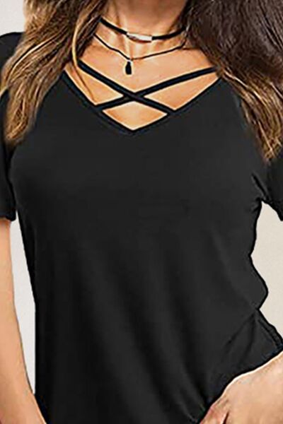 Crisscross Short Sleeve T-Shirt - Do Shop It™