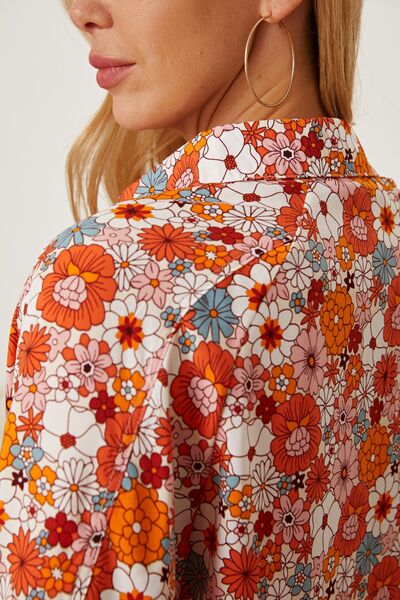 Ditsy Floral Collared Neck Shirt - Do Shop It™