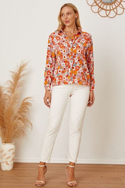 Ditsy Floral Collared Neck Shirt - Do Shop It™