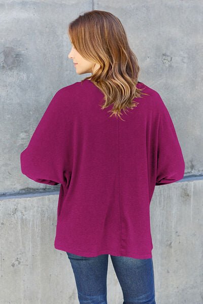 Double Take Full Size Round Neck Long Sleeve T-Shirt - Do Shop It™