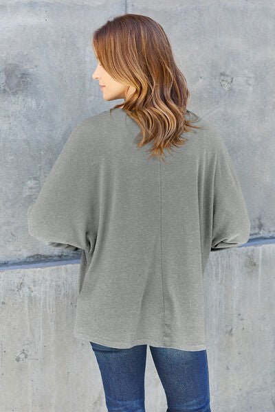 Double Take Full Size Round Neck Long Sleeve T-Shirt - Do Shop It™