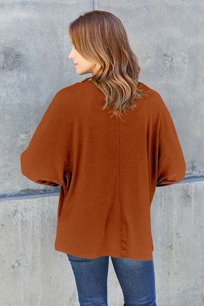 Double Take Full Size Round Neck Long Sleeve T-Shirt - Do Shop It™