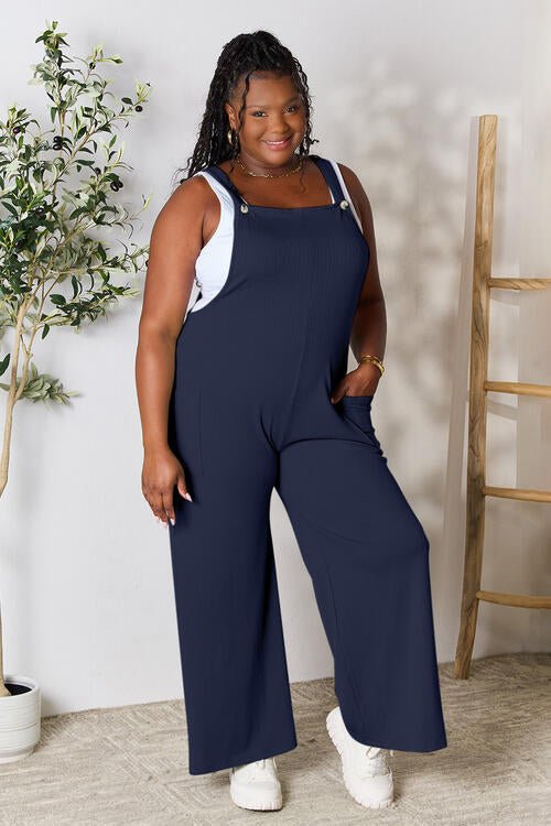 Double Take Full Size Wide Strap Overall with Pockets - Do Shop It™