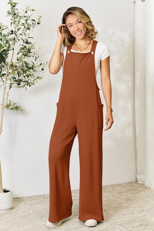 Double Take Full Size Wide Strap Overall with Pockets - Do Shop It™