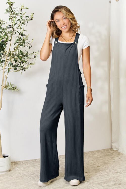 Double Take Full Size Wide Strap Overall with Pockets - Do Shop It™