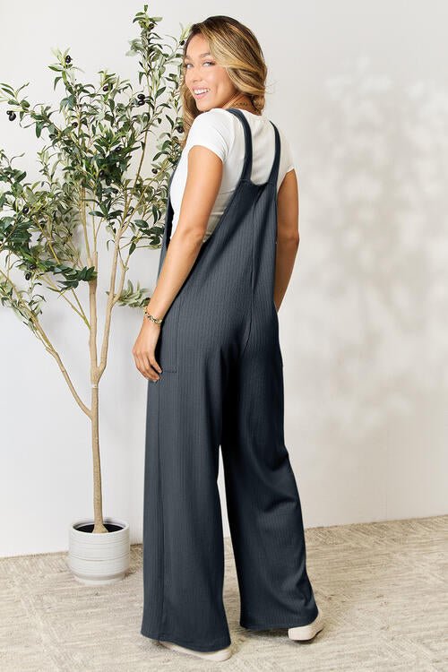 Double Take Full Size Wide Strap Overall with Pockets - Do Shop It™