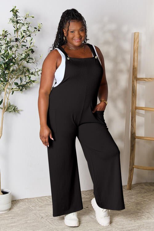 Double Take Full Size Wide Strap Overall with Pockets - Do Shop It™