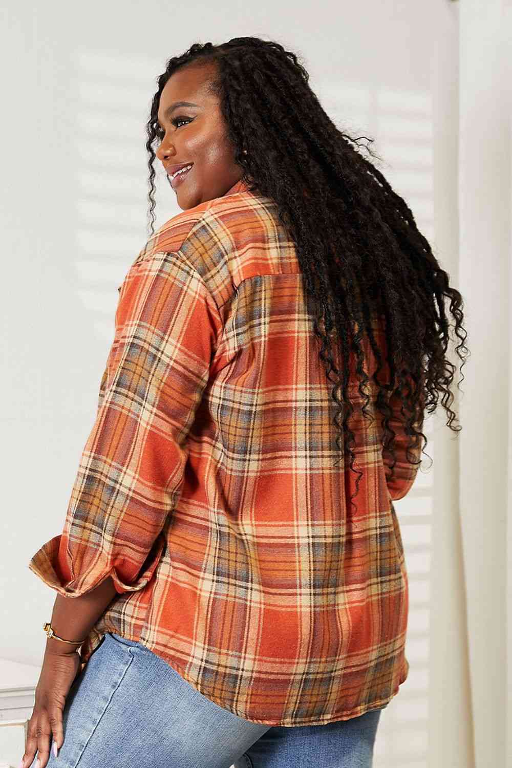 Double Take Plaid Dropped Shoulder Shirt - Do Shop It™