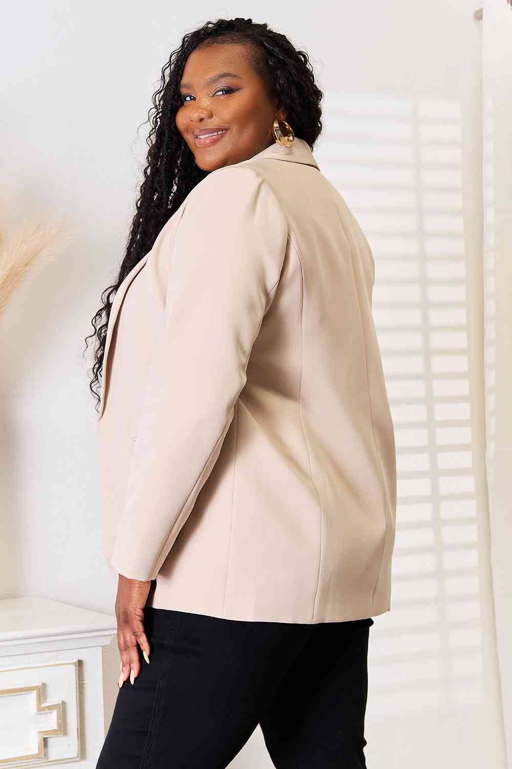 Double Take Shawl Collar Long Sleeve Blazer - Do Shop It™