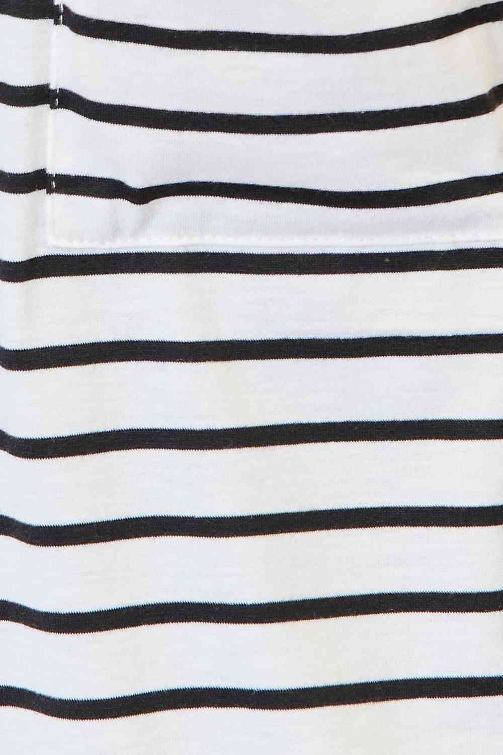 Double Take Striped Open Front Longline Cardigan - Do Shop It™