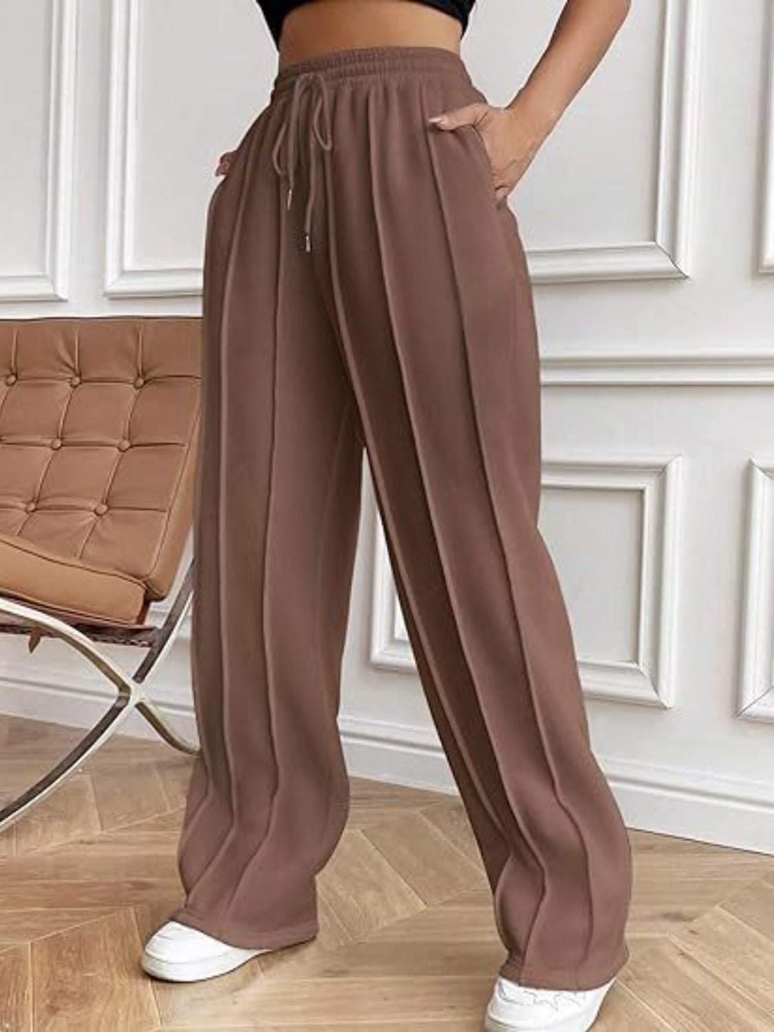 Drawstring Wide Leg Pants with Pockets - Do Shop It™