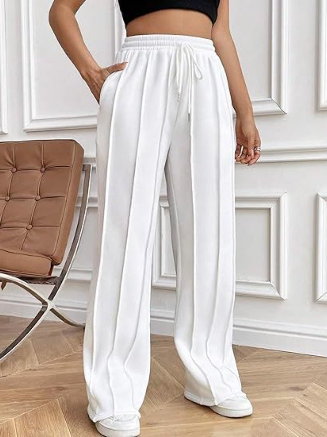 Drawstring Wide Leg Pants with Pockets - Do Shop It™