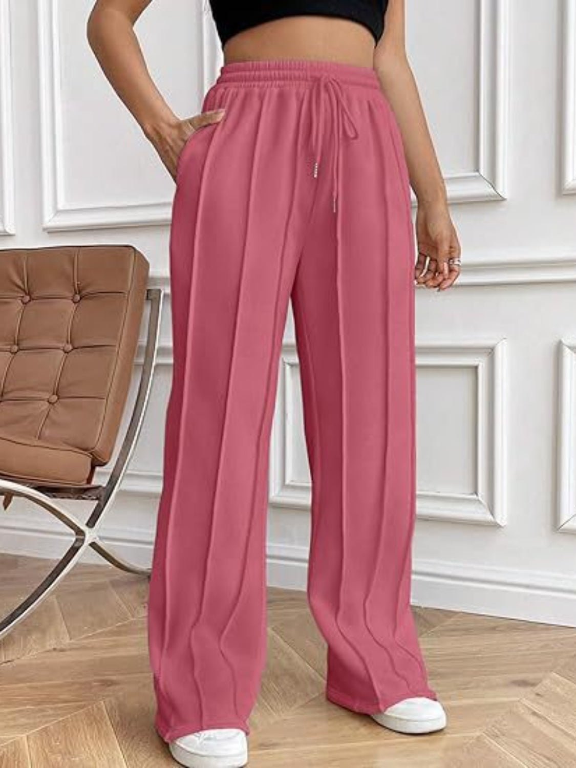 Drawstring Wide Leg Pants with Pockets - Do Shop It™