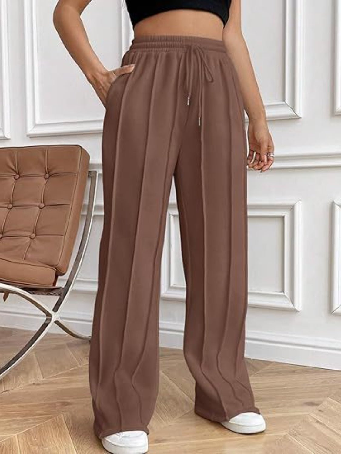 Drawstring Wide Leg Pants with Pockets - Do Shop It™