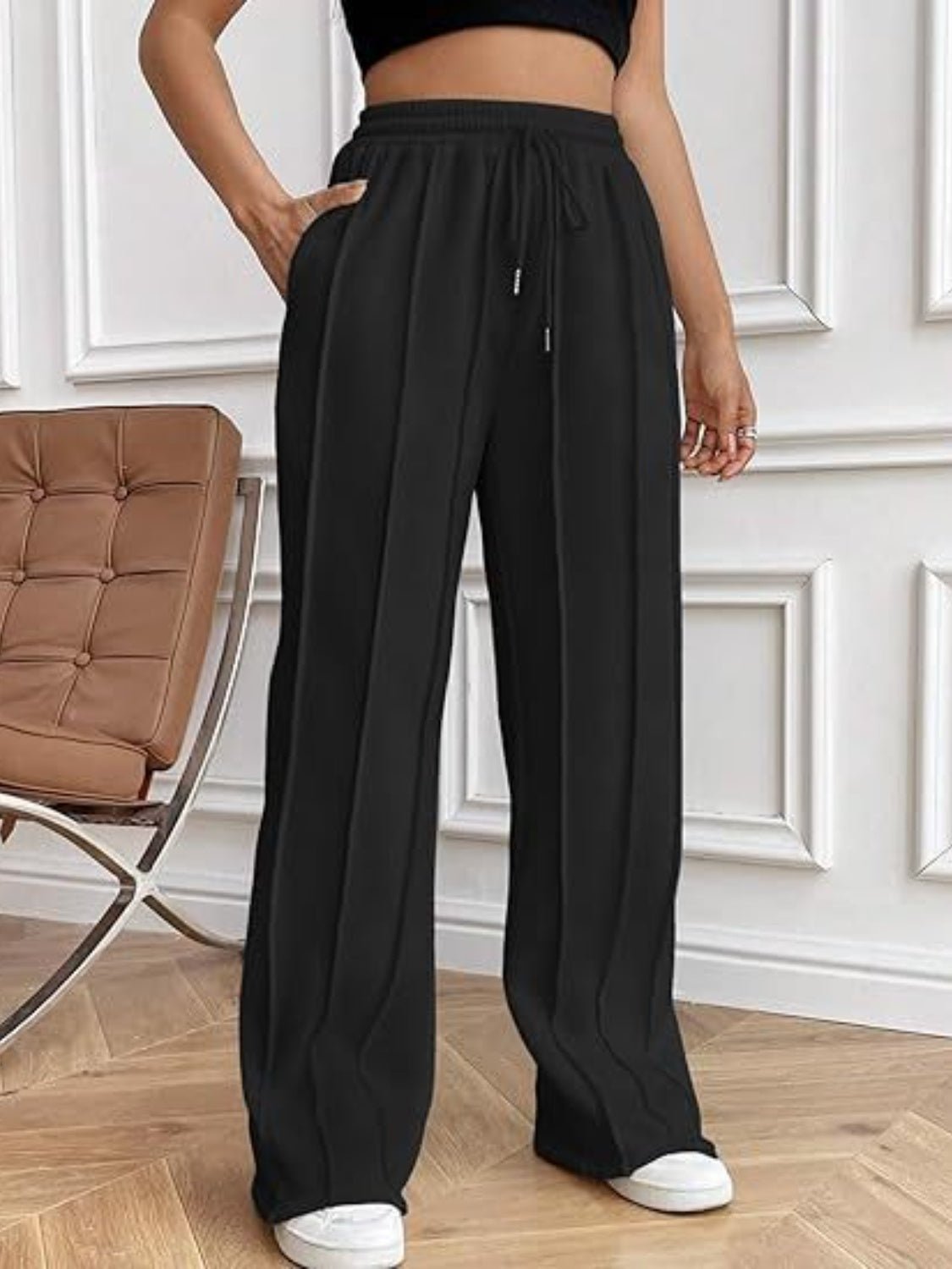 Drawstring Wide Leg Pants with Pockets - Do Shop It™