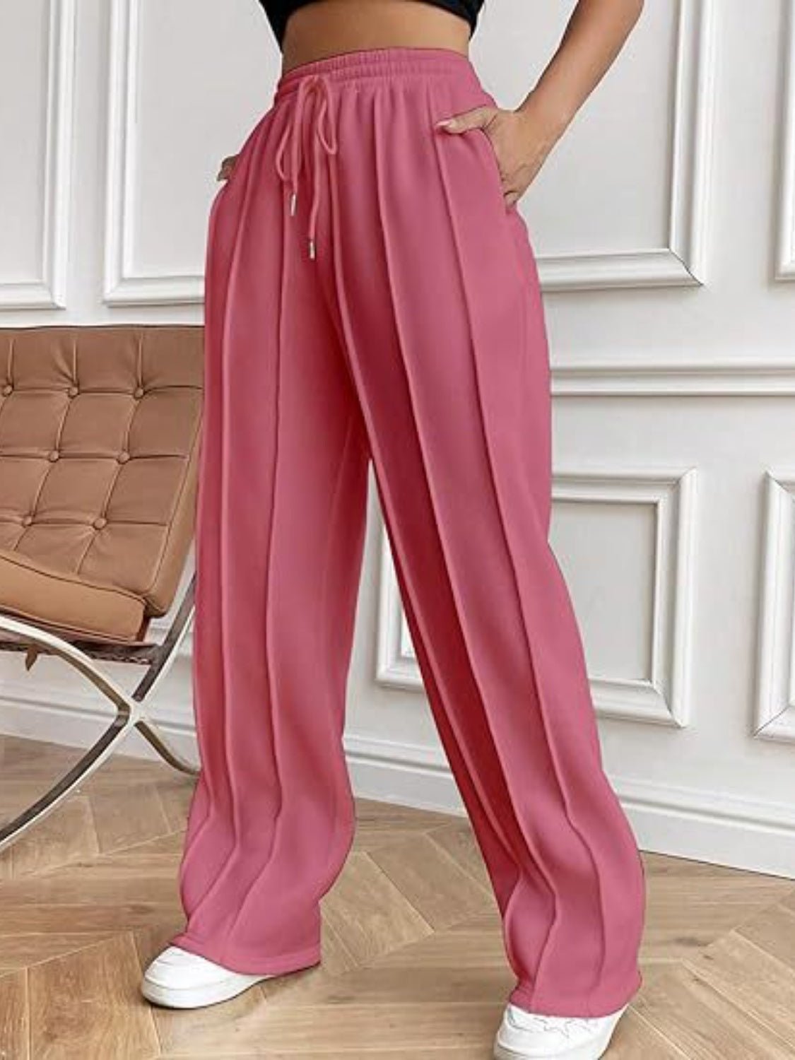 Drawstring Wide Leg Pants with Pockets - Do Shop It™