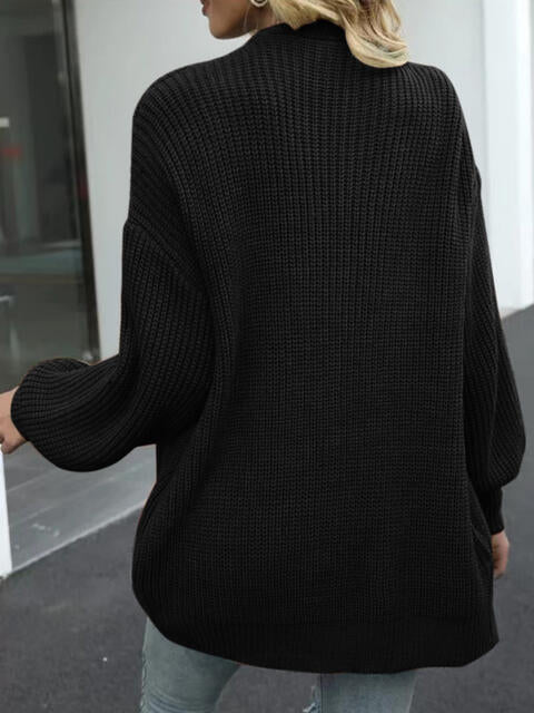 Drop Shoulder Balloon Sleeve Cardigan - Do Shop It™