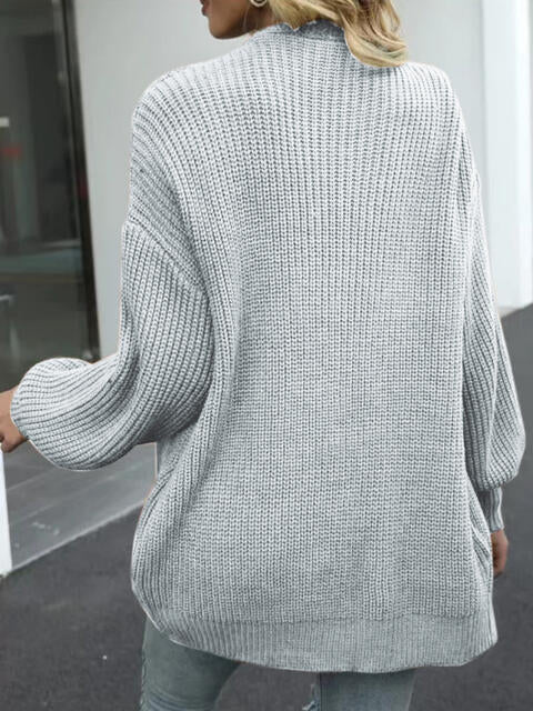 Drop Shoulder Balloon Sleeve Cardigan - Do Shop It™