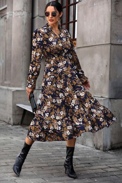 Floral Flounce Sleeve Tiered Dress - Do Shop It™