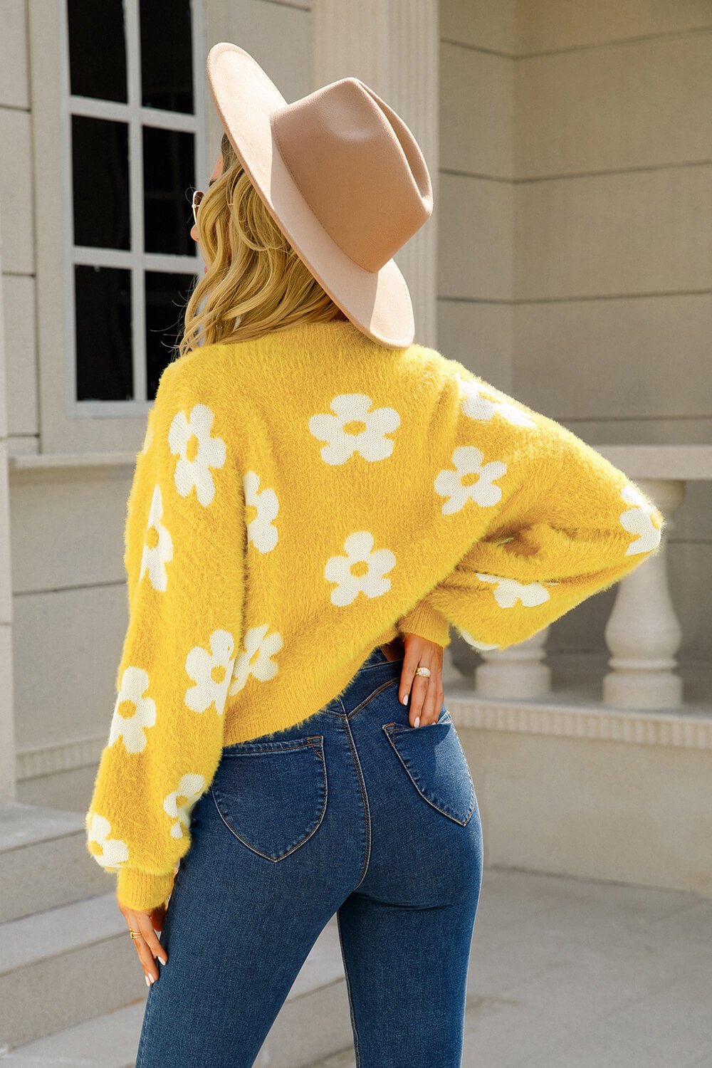 Floral Open Front Fuzzy Cardigan - Do Shop It™