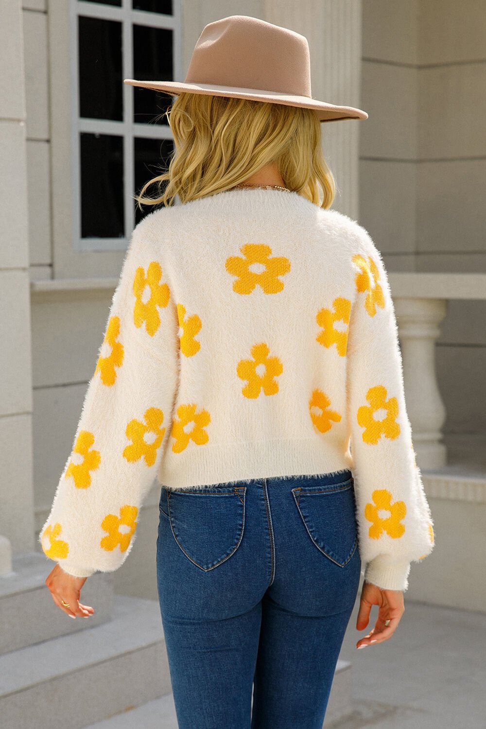 Floral Open Front Fuzzy Cardigan - Do Shop It™