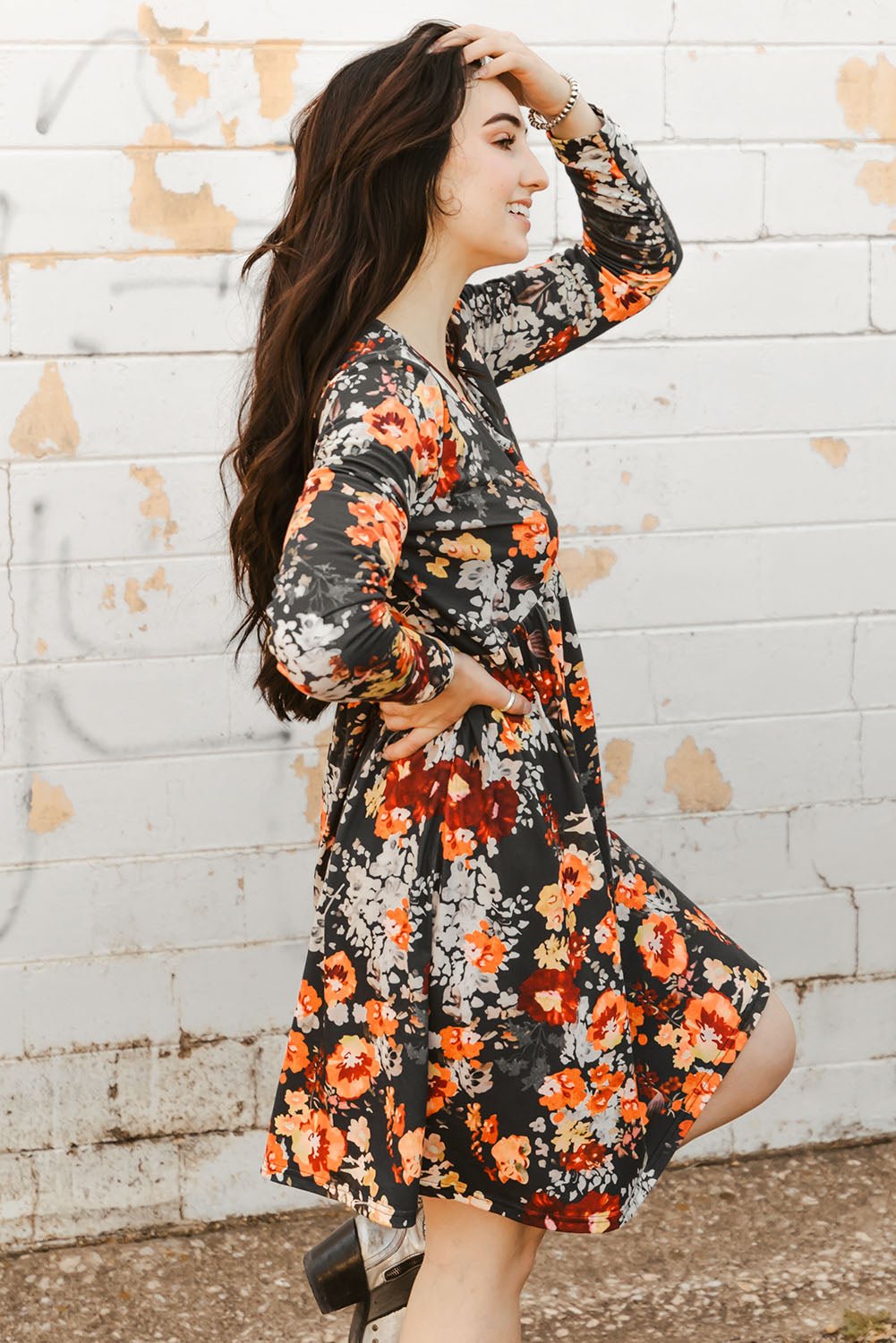 Floral Print Long Sleeve Dress - Do Shop It™