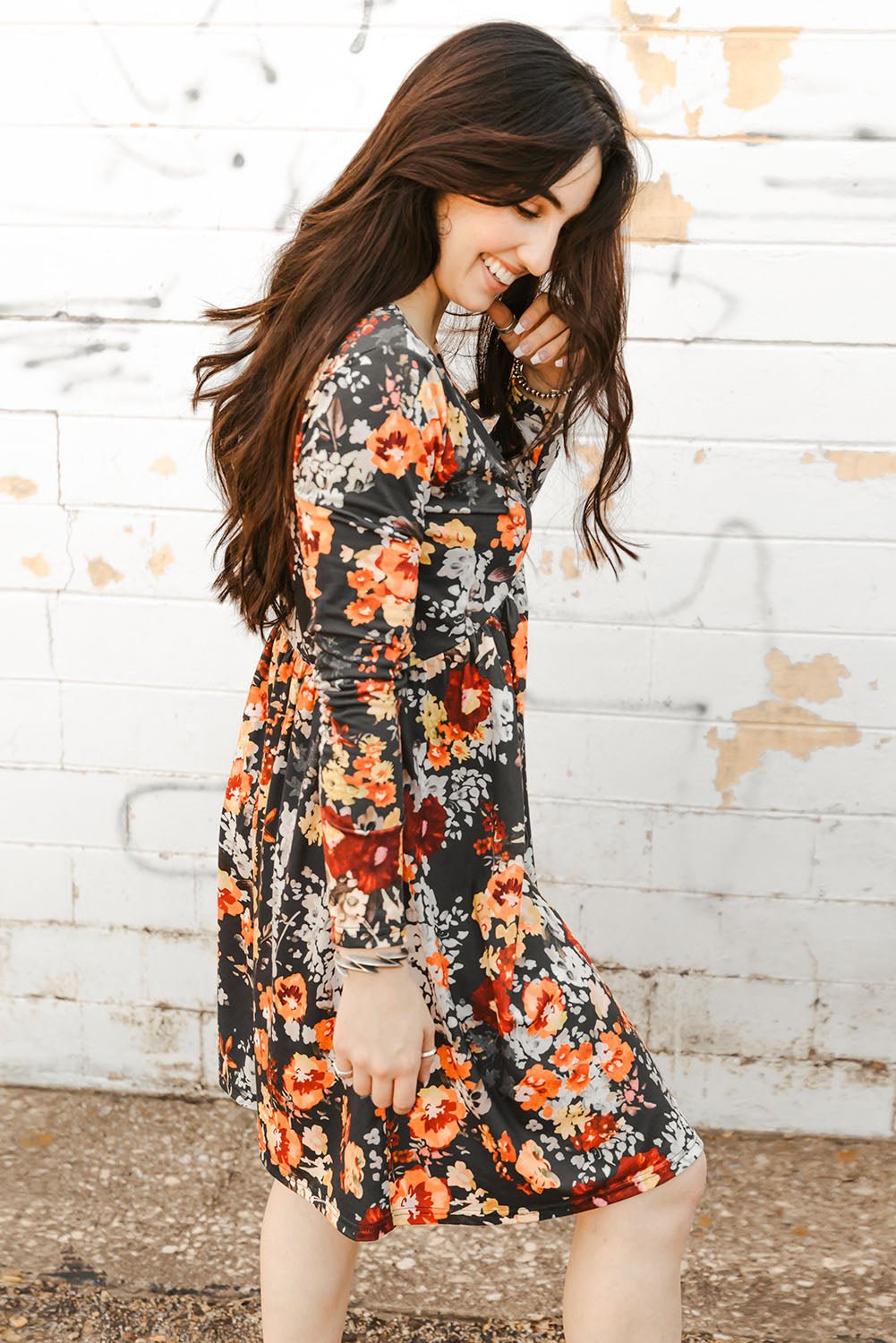 Floral Print Long Sleeve Dress - Do Shop It™