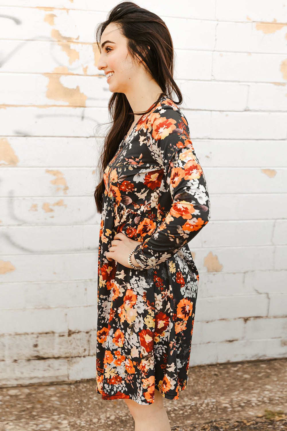 Floral Print Long Sleeve Dress - Do Shop It™