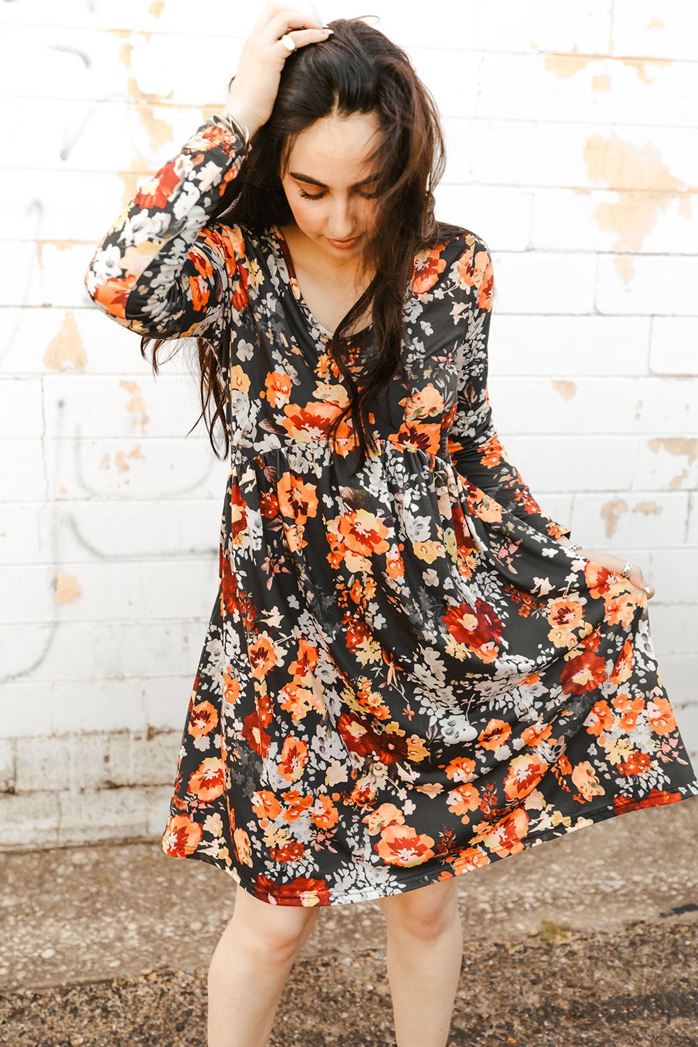 Floral Print Long Sleeve Dress - Do Shop It™