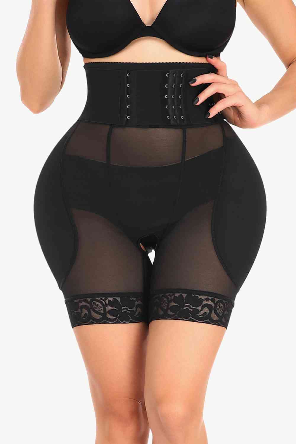 Full Size Breathable Lace Trim Shaping Shorts - Do Shop It™