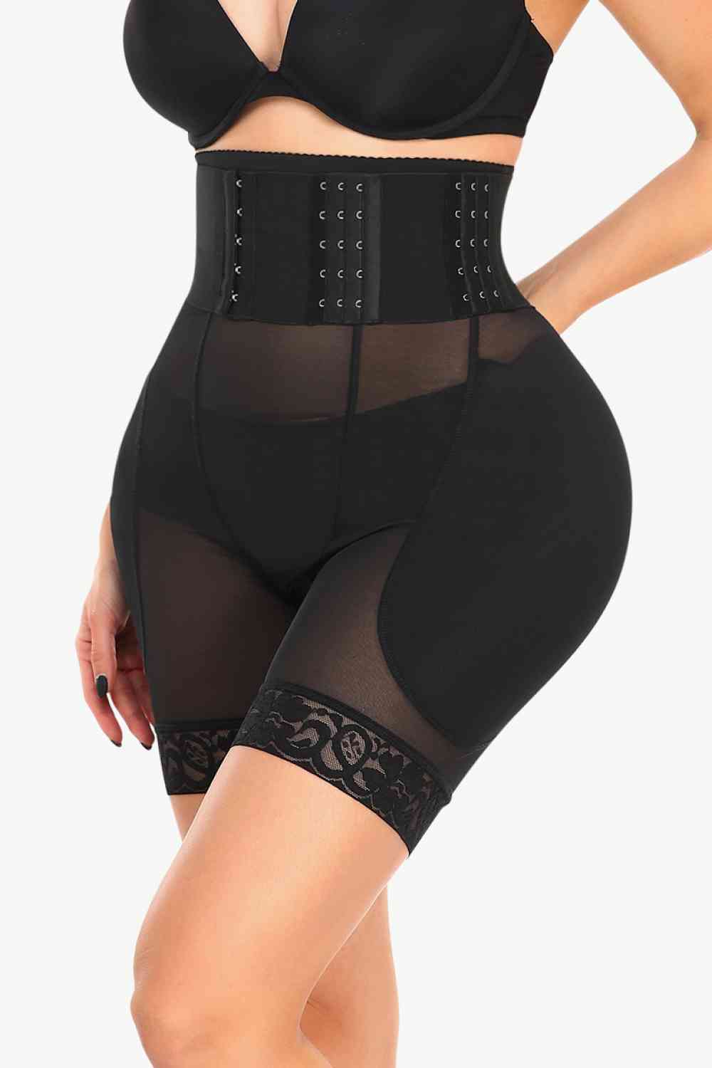 Full Size Breathable Lace Trim Shaping Shorts - Do Shop It™