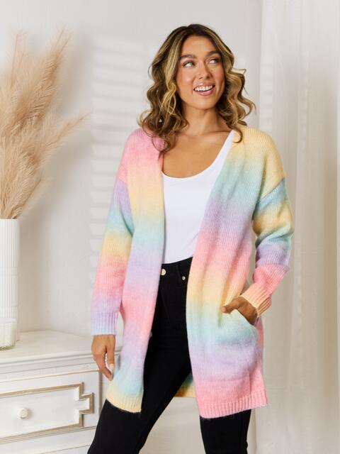 Full Size Gradient Open Front Cardigan - Do Shop It™