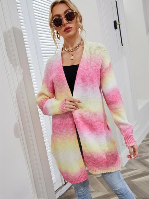 Full Size Gradient Open Front Cardigan - Do Shop It™