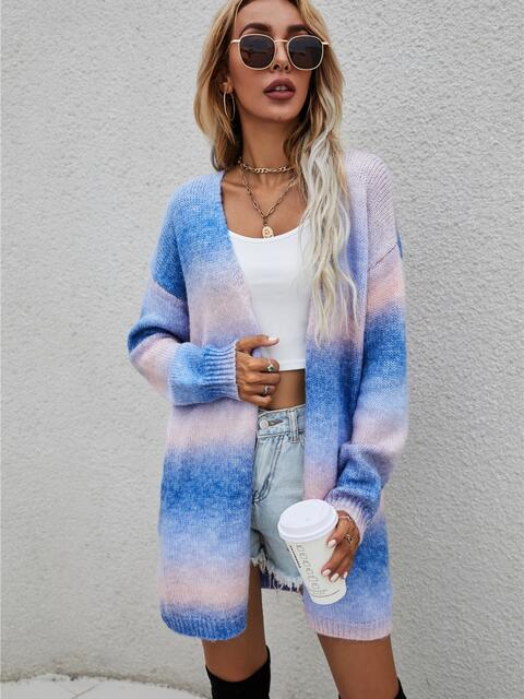 Full Size Gradient Open Front Cardigan - Do Shop It™