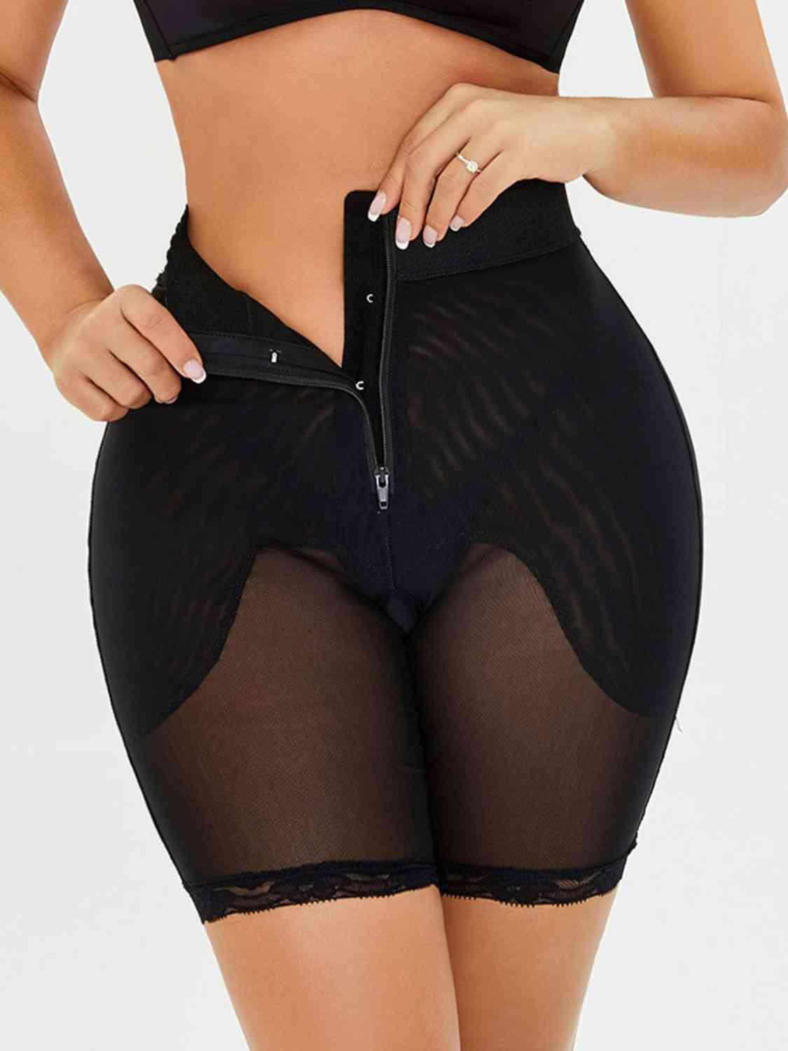 Full Size High - Waisted Lace Trim Shaping Shorts - Do Shop It™