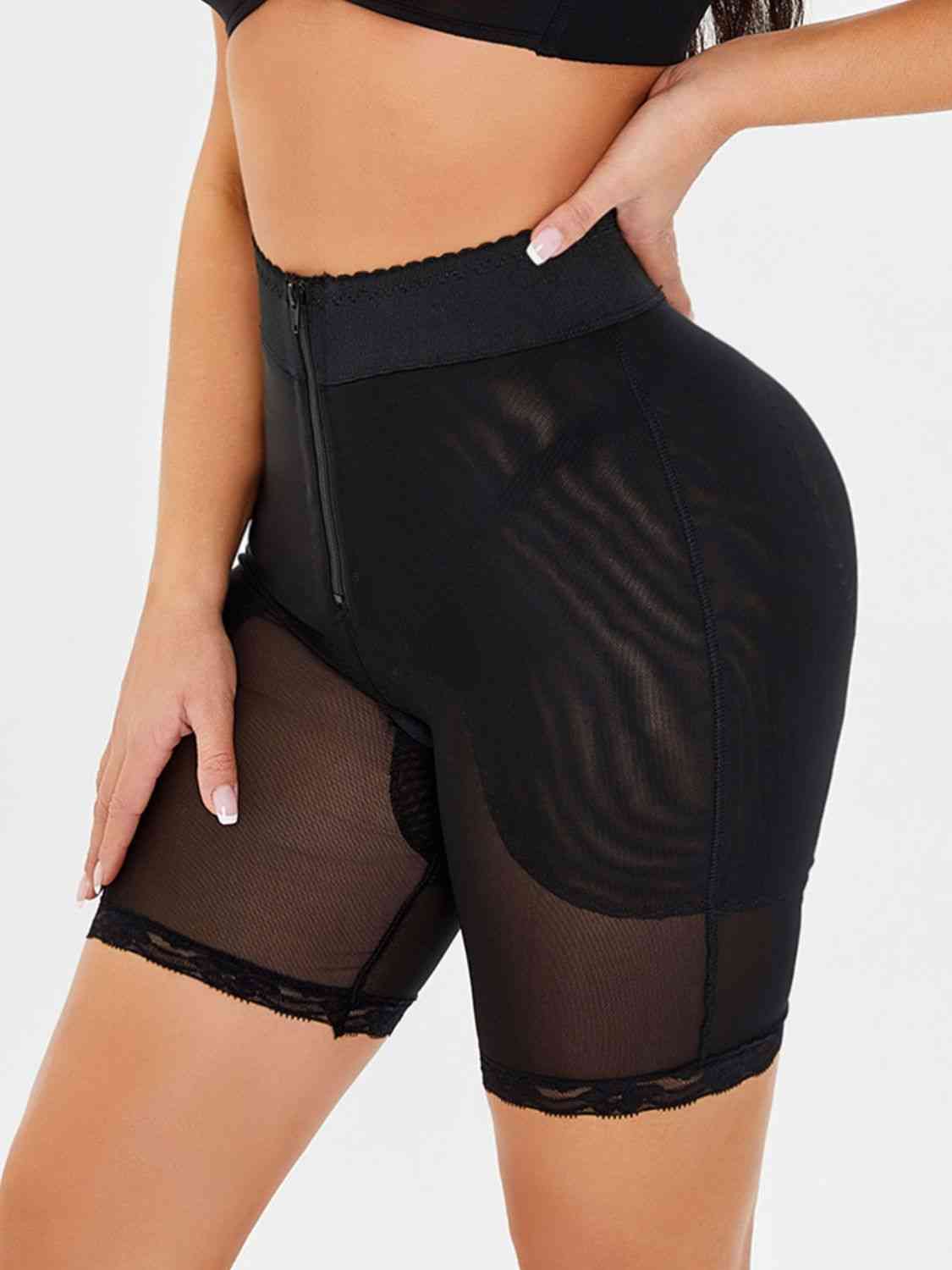 Full Size High - Waisted Lace Trim Shaping Shorts - Do Shop It™