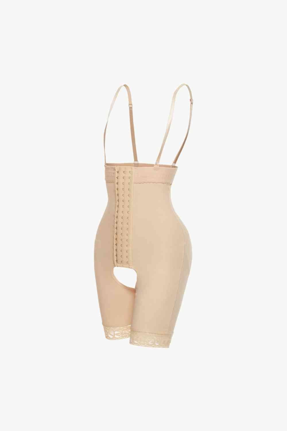 Full Size Hook - and - Eye Lace Trim Shaping Bodysuit - Do Shop It™