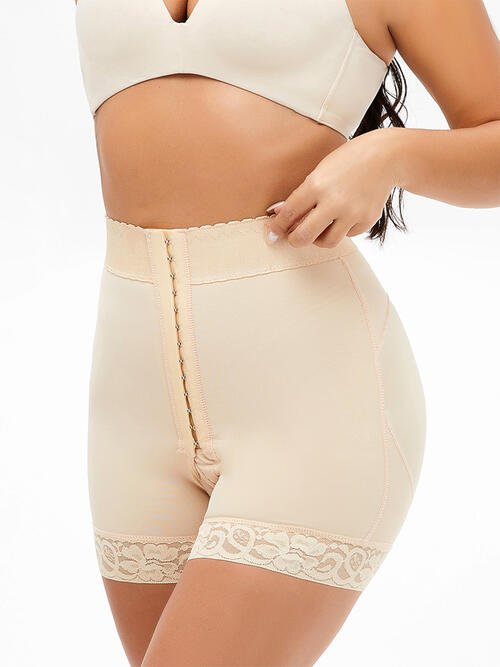 Full Size Lace Detail Hook - and - Eye Shaping Shorts - Do Shop It™