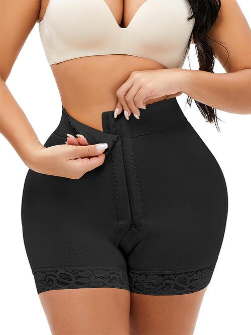 Full Size Lace Detail Hook - and - Eye Shaping Shorts - Do Shop It™