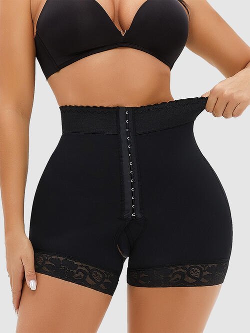 Full Size Lace Detail Hook - and - Eye Shaping Shorts - Do Shop It™