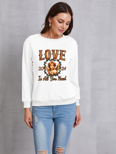 LOVE IS ALL YOU NEED Round Neck Sweatshirt