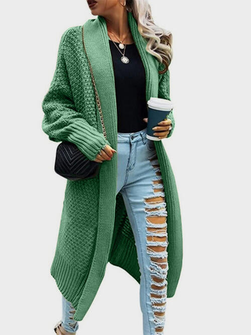 Open Front Long Sleeve Cardigan